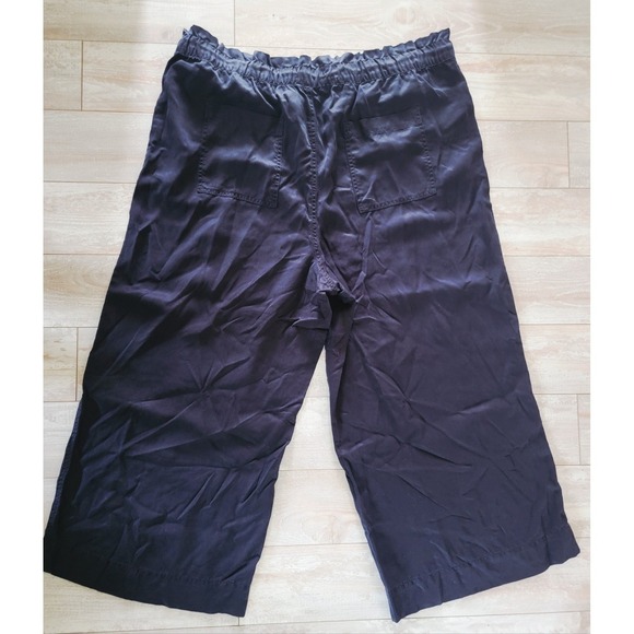 Loft By Ann Taylor 2X Womens Pull on‎ Pants Black Pockets Drawstring Wide LegNWT - Picture 2 of 8